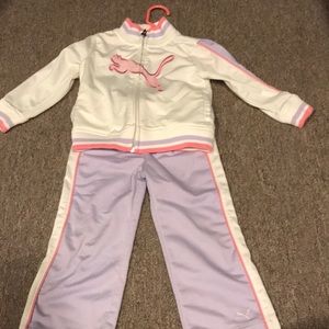 Little girl Puma tracksuit